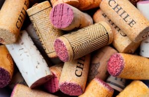 Rolhas de vinhos chilenos
