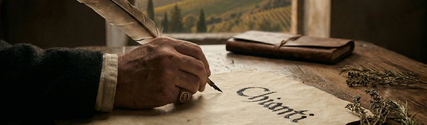 A palavra Chianti e o seu primeiro registro na história