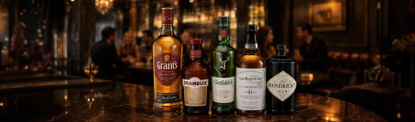 Os destilados William Grant & Sons chegaram à TodoVino: conheça Glenfiddich, Balvenie, Grant's, Hendrick's e Drambuie antes de escolher a sua garrafa.