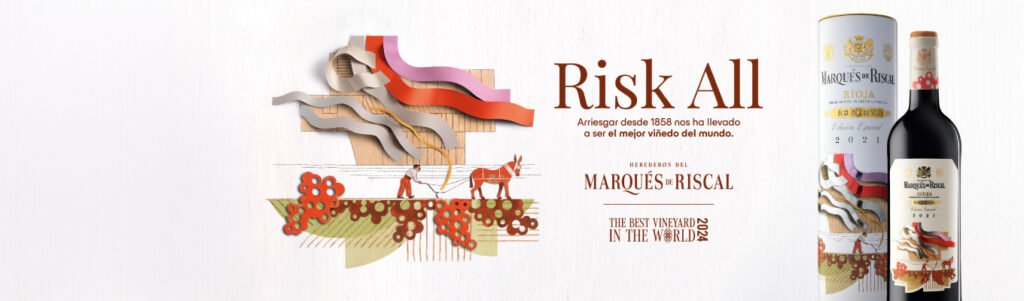 O Marqués de Riscal Edição Especial 2021 celebra o título de Melhor Vinhedo do Mundo com um rótulo assinado por um premiado designer espanhol.O Marqués de Riscal Edição Especial 2021 celebra o título de Melhor Vinhedo do Mundo com um rótulo assinado por um premiado designer espanhol.